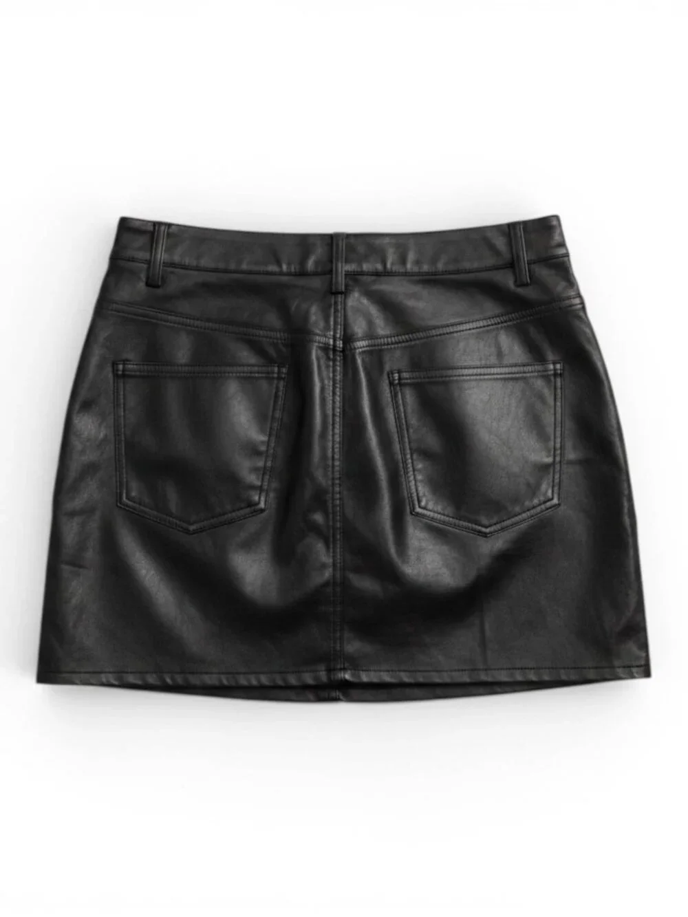 Cupshe Black Faux Leather Mini Skirt